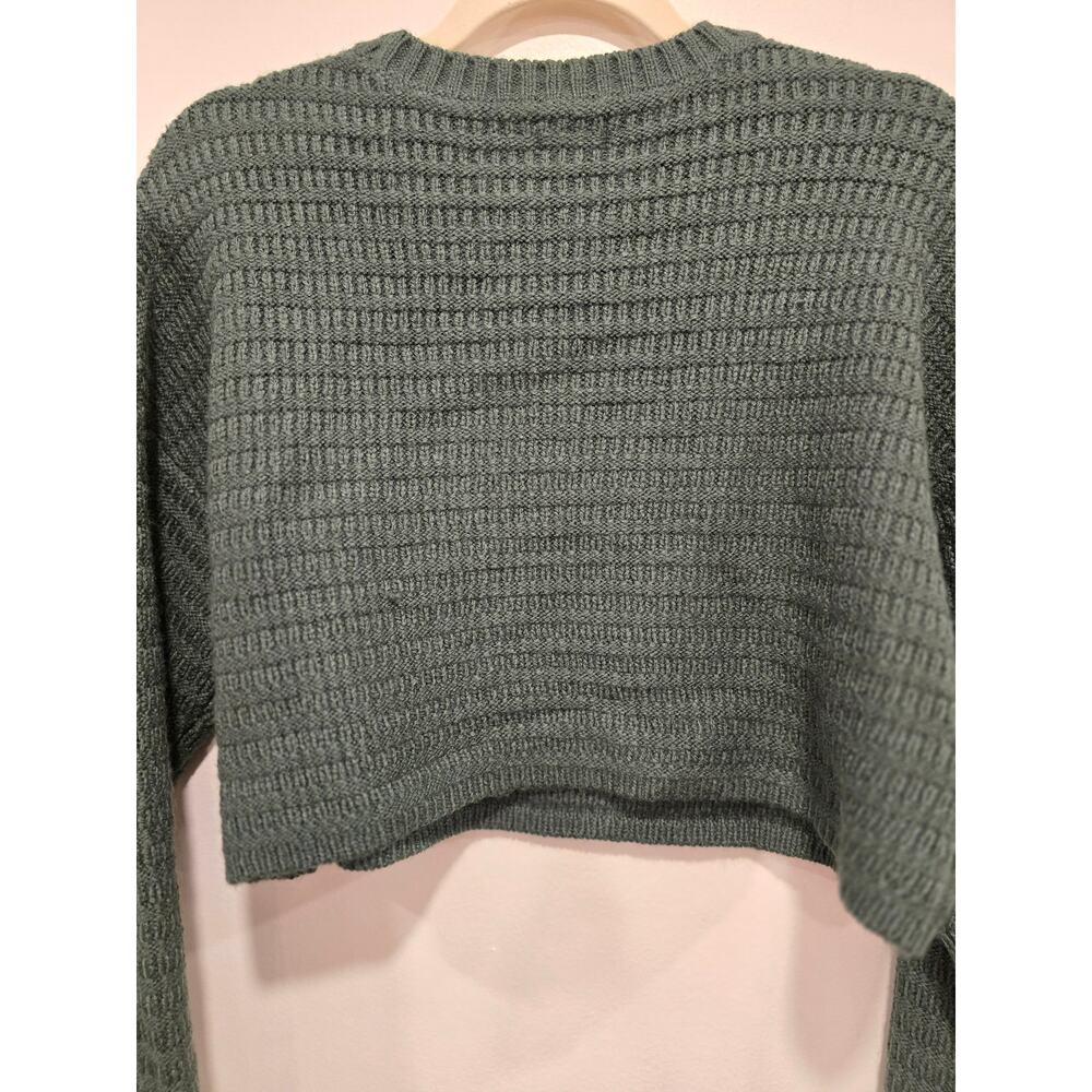 L.A. Hearts Forrest Green Knitted Crop Sweater Size XXS NWT - Picture 6 of 8